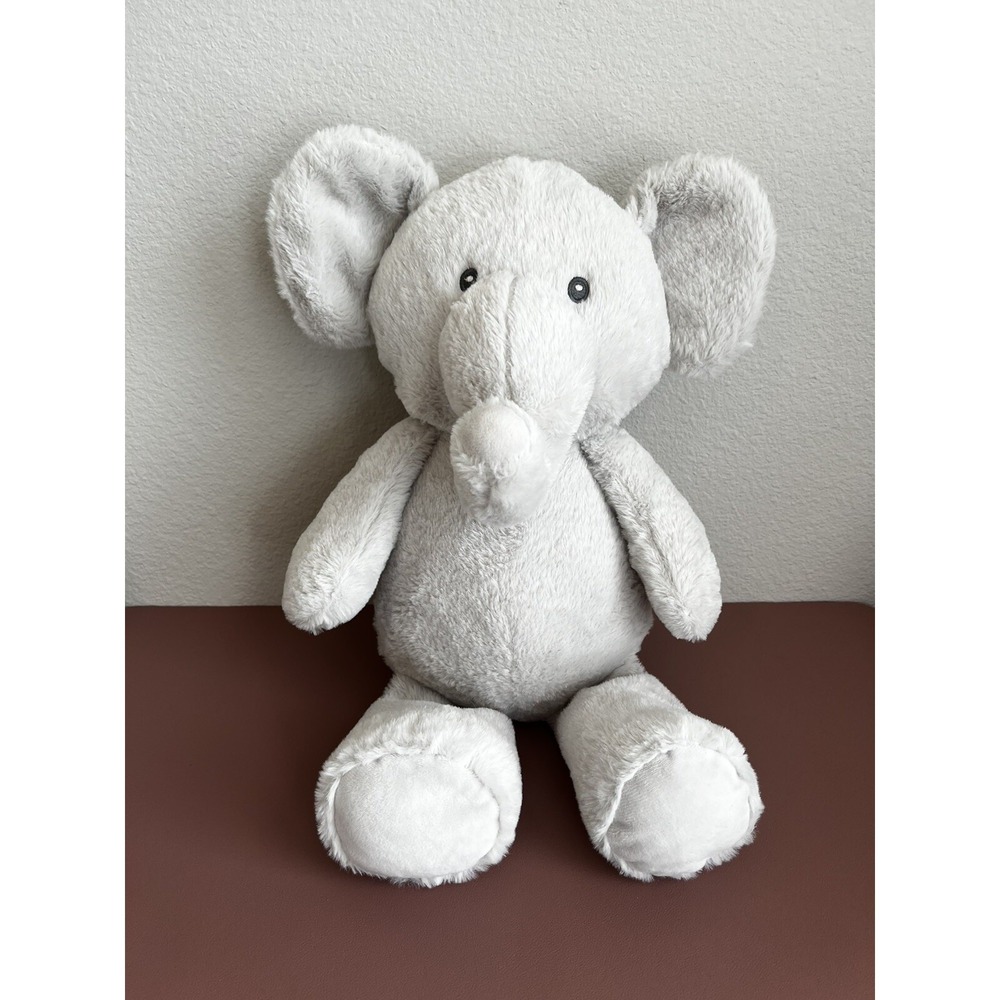 Kellytoy Elephant Plush Toy Kids 10" Gray Cuddle Clip On 734689203444